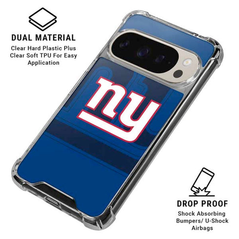 NFL New York Giants Double Vision Pixel 9/9 Pro Clear Case